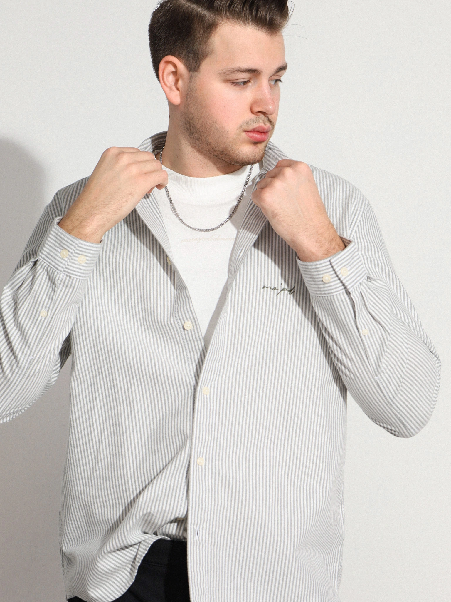 Сорочка в полоску из хлопка